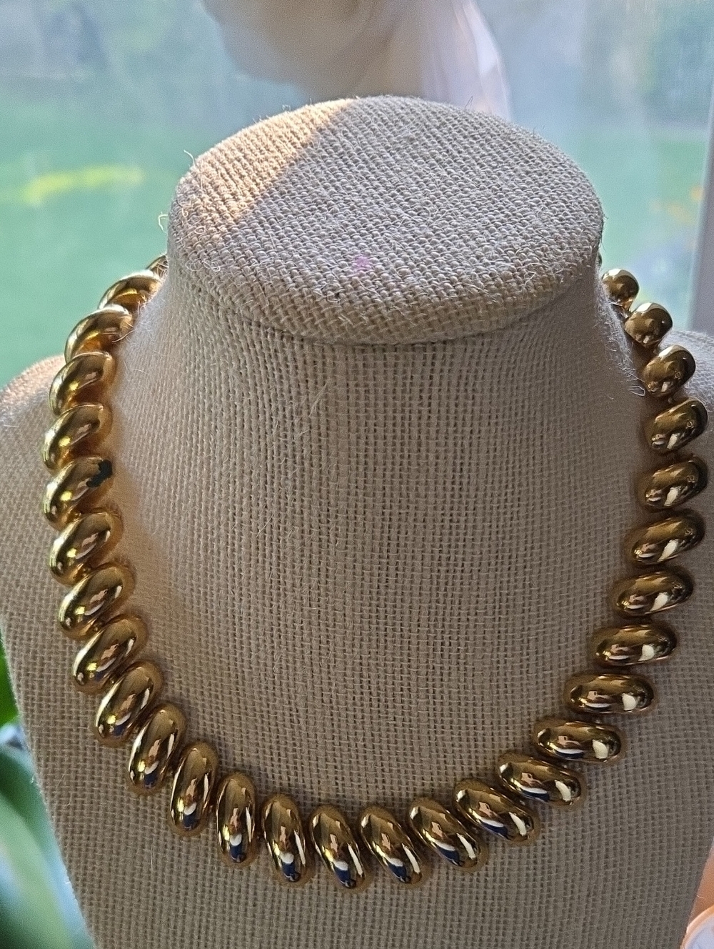 NapierGold Tone Statement Necklace